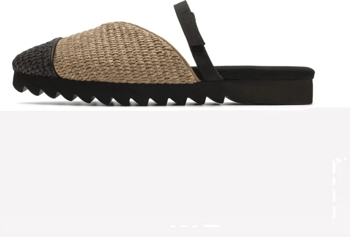 Raffy Cap Mules In Natural/black