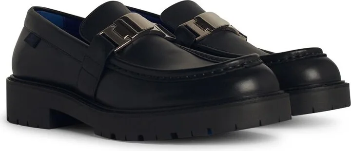 'raft' Black Leather Loafers - Image 2