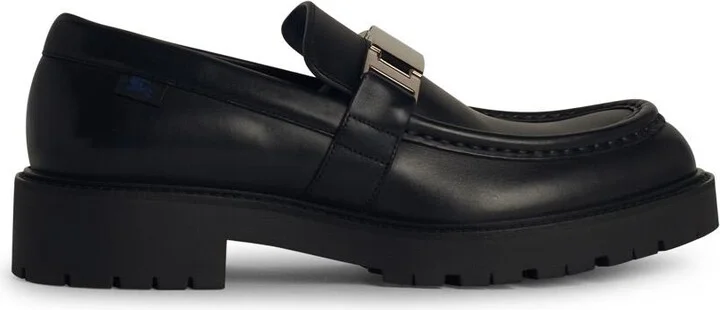 'raft' Black Leather Loafers