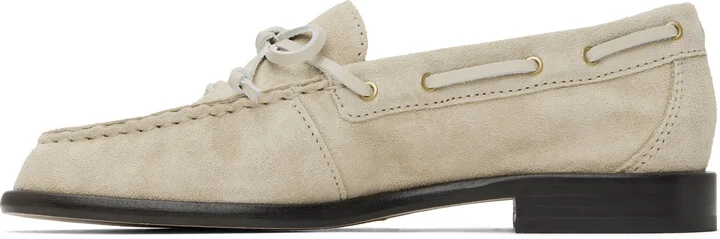rag & bone Beige Carter Italian Suede Boat Shoes - Image 3