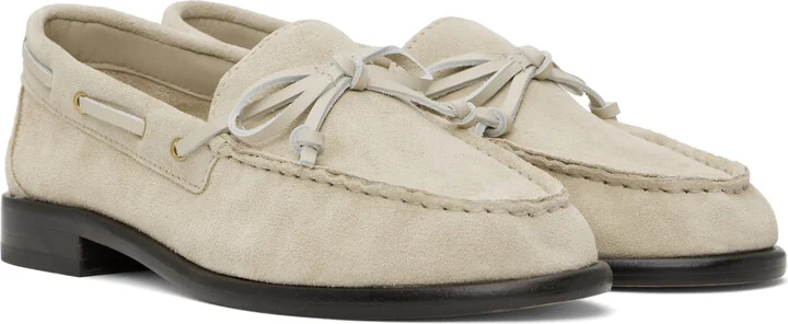 rag & bone Beige Carter Italian Suede Boat Shoes - Image 4