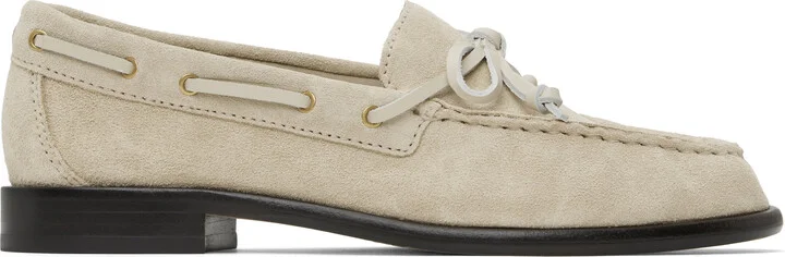 rag & bone Beige Carter Italian Suede Boat Shoes