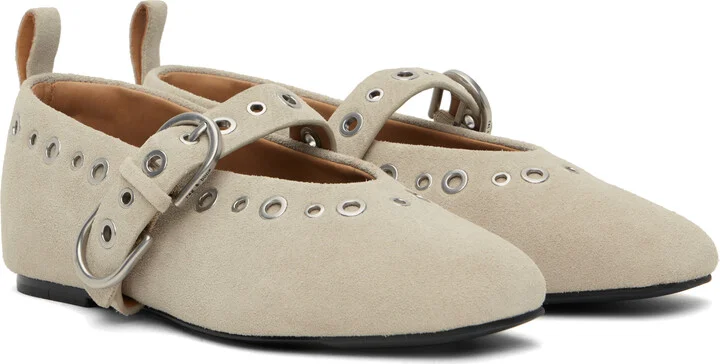 rag & bone Beige Spire Mary Jane Ballerina Flats - Image 4