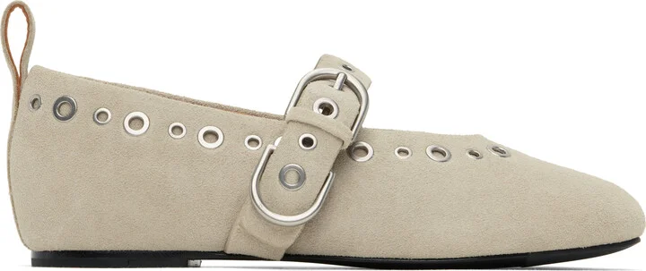 rag & bone Beige Spire Mary Jane Ballerina Flats