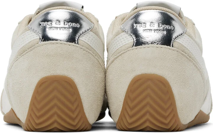 rag & bone Beige Suede Ultra Slim Retro Runner Sneakers - Image 2