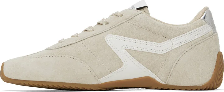 rag & bone Beige Suede Ultra Slim Retro Runner Sneakers - Image 3