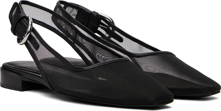 rag & bone Black Astra Slingback Ballerina Flats - Image 4