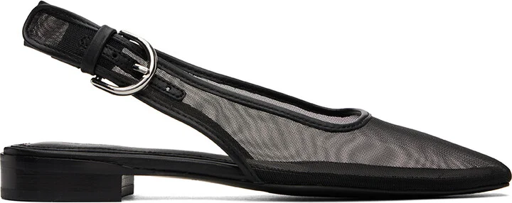 rag & bone Black Astra Slingback Ballerina Flats