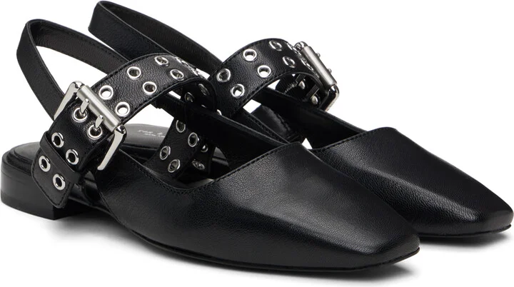 rag & bone Black Astra Slingback Slippers - Image 4