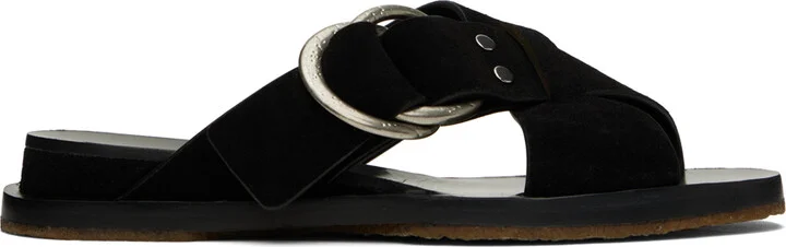 rag & bone Black Beau Cross Sandals