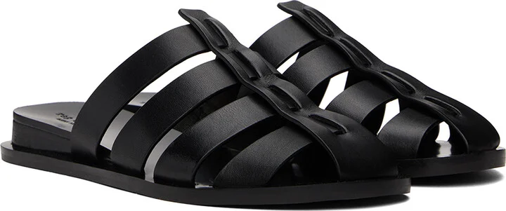 rag & bone Black Beau Fisherman Slides - Image 4