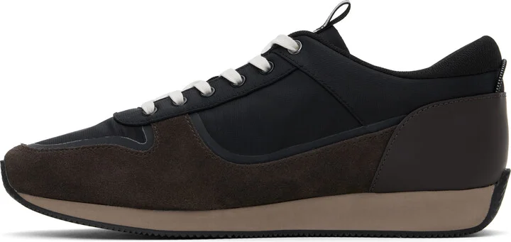 rag & bone Black & Brown Pursuit Retro Runner Sneakers - Image 3