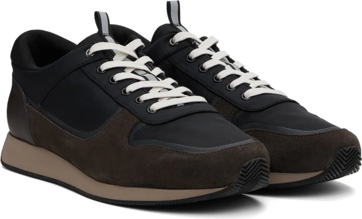 rag & bone Black & Brown Pursuit Retro Runner Sneakers - Image 4