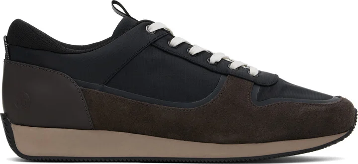 rag & bone Black & Brown Pursuit Retro Runner Sneakers