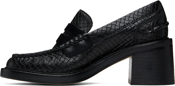 rag & bone Black Carter Leather Loafer Heels - Image 3