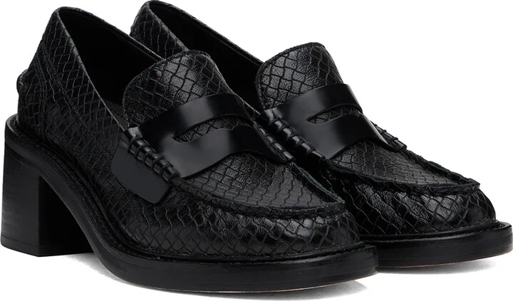 rag & bone Black Carter Leather Loafer Heels - Image 4