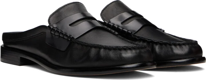 rag & bone Black Carter Leather Mule Loafers - Image 4