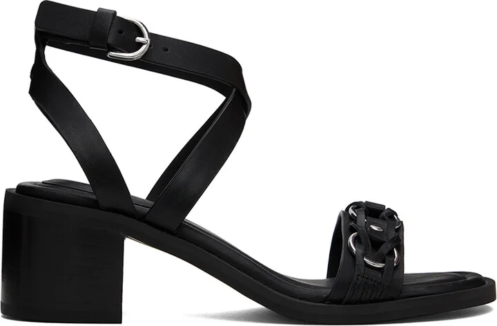 rag & bone Black Geo Chain Block Heeled Sandals