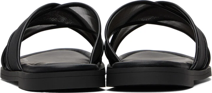 rag & bone Black Geo Mesh Cross Strap Sandals - Image 2