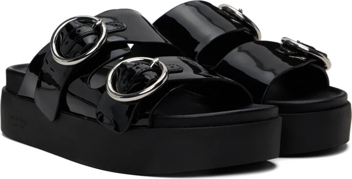rag & bone Black Geo Platform Sandals - Image 4
