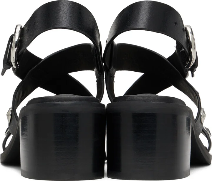 rag & bone Black Geo Stud Block Heeled Sandals - Image 2