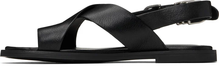 rag & bone Black Gia Leather Crossover Sandals - Image 3