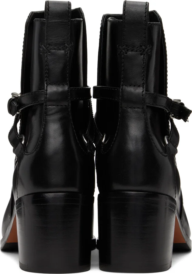 rag & bone Black Hazel Buckle Boots - Image 2