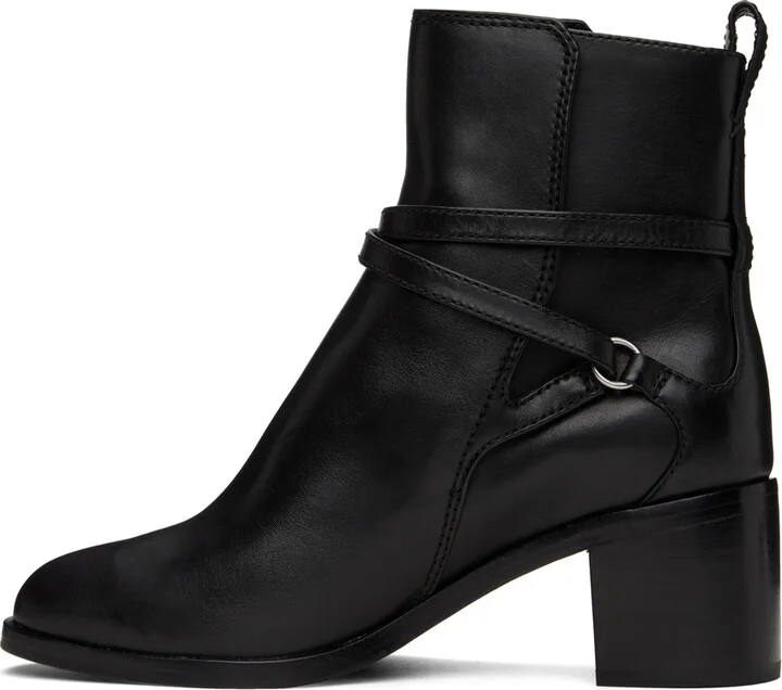rag & bone Black Hazel Buckle Boots - Image 3