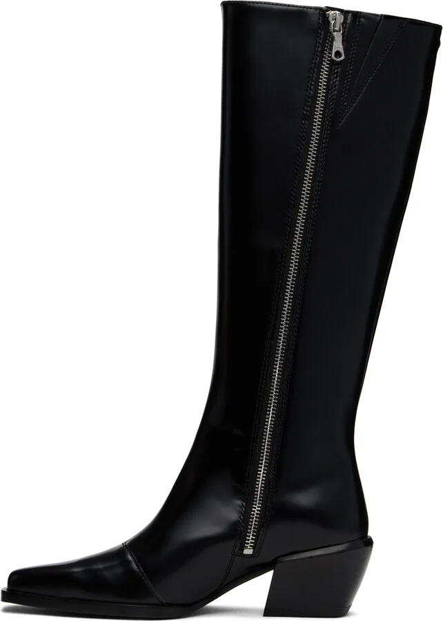 rag & bone Black Joni Knee High Tall Boots - Image 3