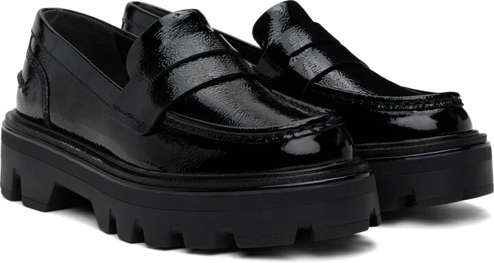 rag & bone Black Quinn Leather Loafers - Image 4