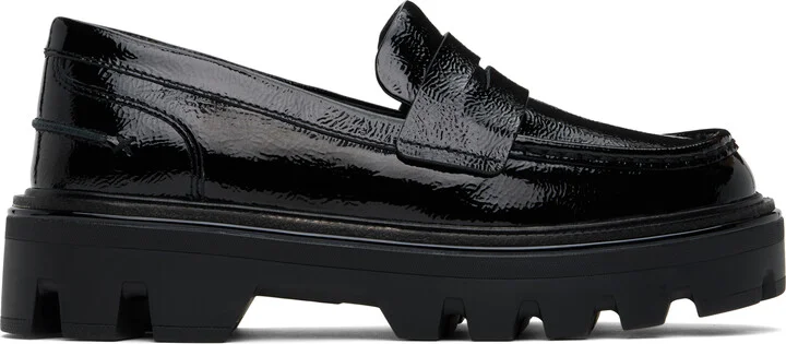 rag & bone Black Quinn Leather Loafers
