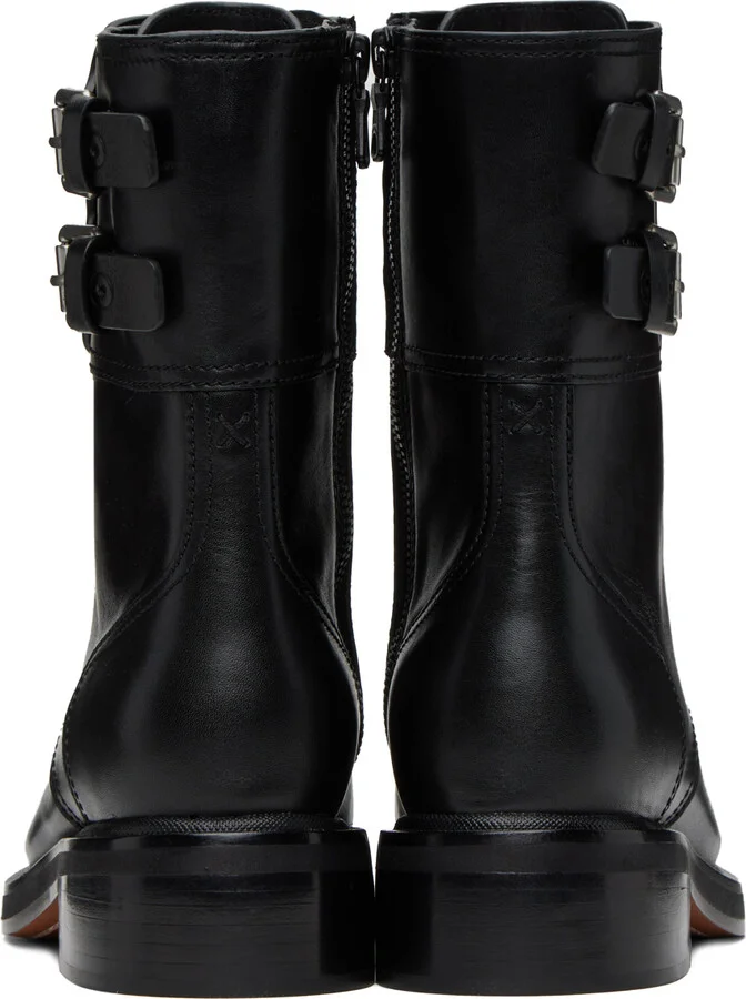 rag & bone Black RB Moto Lace-Up Boot - Image 2