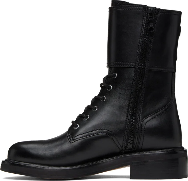 rag & bone Black RB Moto Lace-Up Boot - Image 3