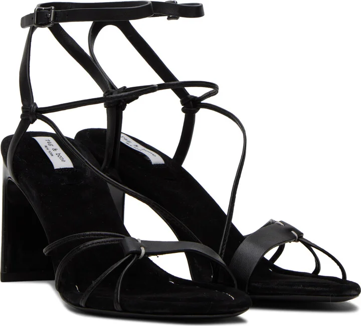 rag & bone Black Vossen Heeled Sandals - Image 4