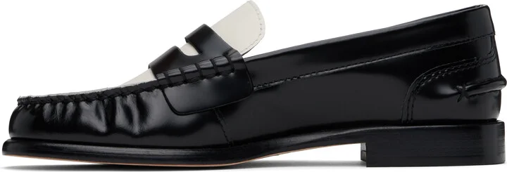rag & bone Black & White Carter Leather Loafers - Image 3