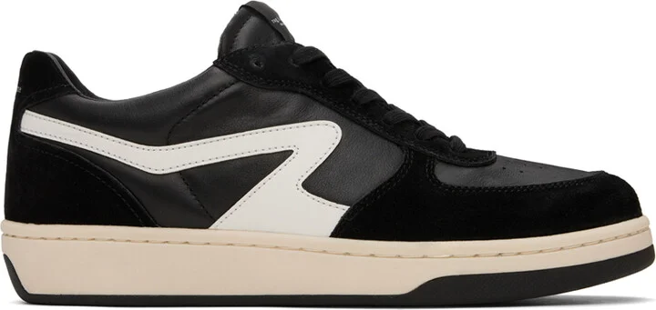 rag & bone Black & White Retro Court Sneakers