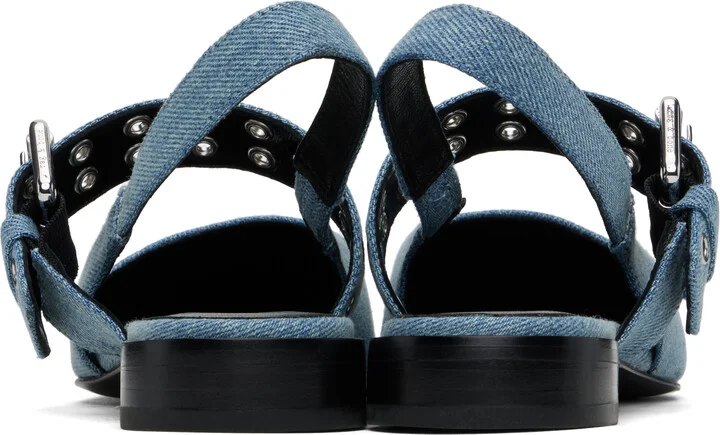 rag & bone Blue Astra Slingback Ballerina Flats - Image 2