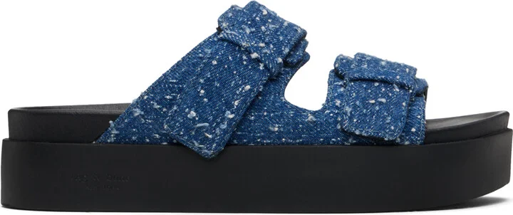 rag & bone Blue Geo Platform Sandals
