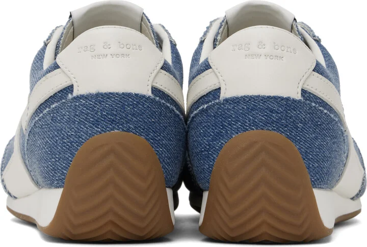 rag & bone Blue Slim Retro Runner Sneakers - Image 2