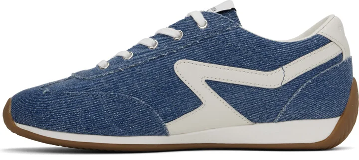 rag & bone Blue Slim Retro Runner Sneakers - Image 3