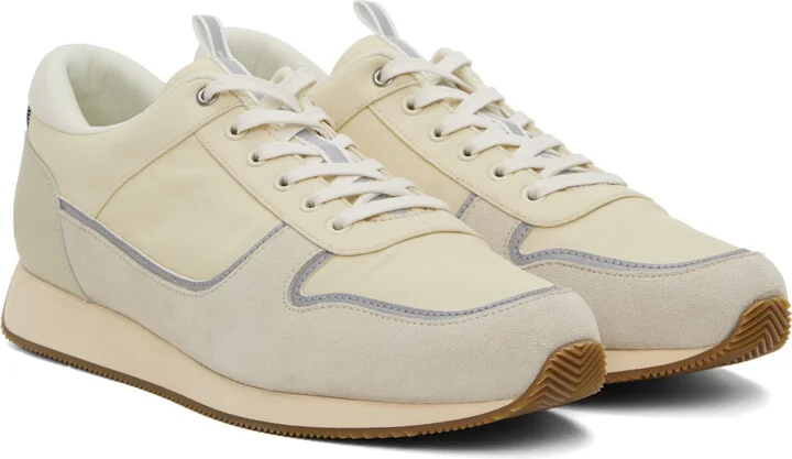 rag & bone Off-White & Gray Pursuit Retro Runner Sneakers - Image 4