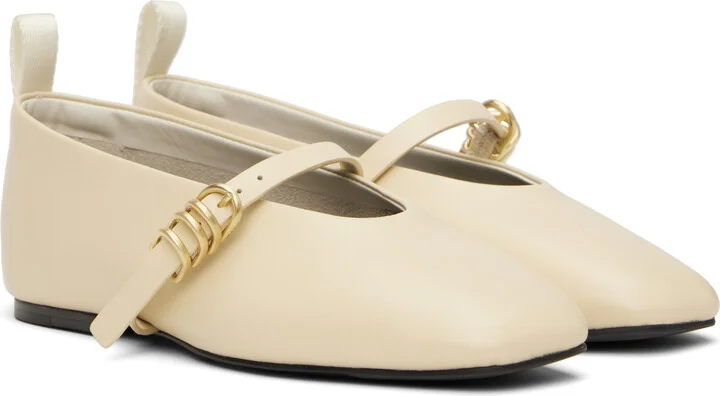 rag & bone Off-White Spire Mary Jane Ballerina Flats - Image 4
