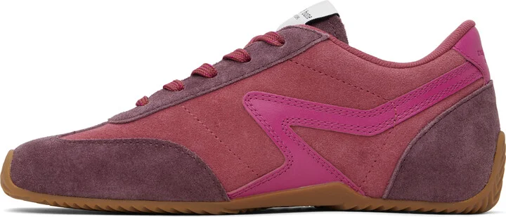 rag & bone Pink & Purple Suede Ultra Slim Retro Runner Sneakers - Image 3