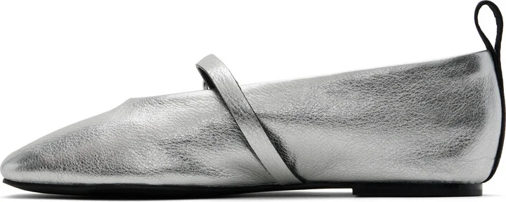 rag & bone Silver & Black Spire Mary Jane Ballerina Flats - Image 3