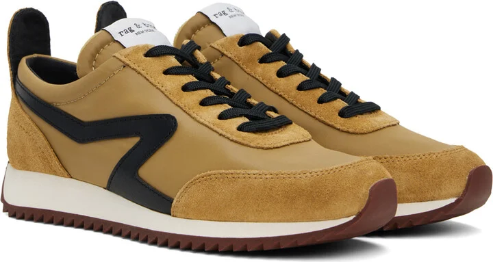 rag & bone Tan Retro Runner Sneakers - Image 4