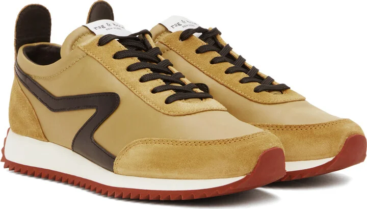 rag & bone Tan Retro Runner Sneakers - Image 4