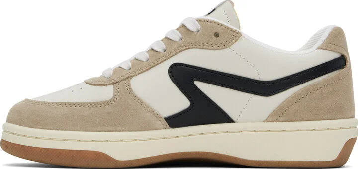 rag & bone Taupe & Off-White Retro Court Sneakers - Image 3