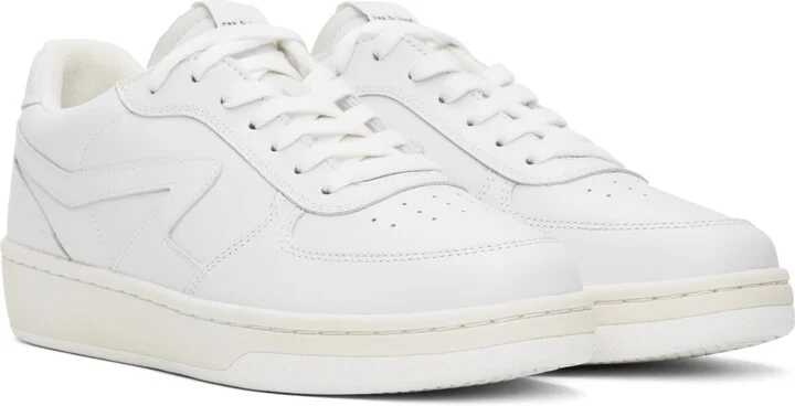rag & bone White Retro Court Leather Sneakers - Image 4