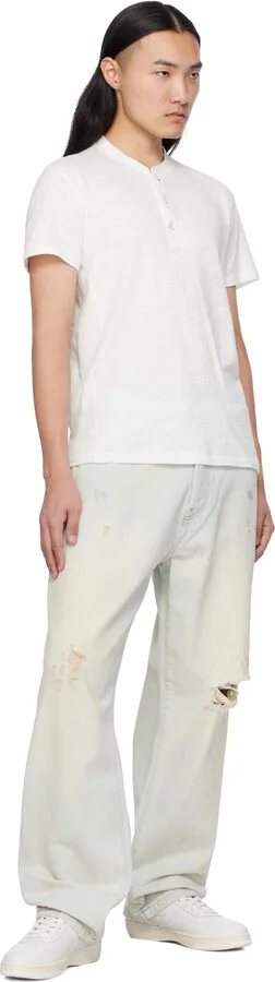 rag & bone White Retro Court Leather Sneakers - Image 5