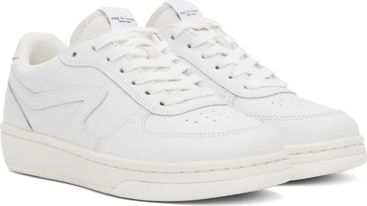 rag & bone White Retro Court Sneakers - Image 4
